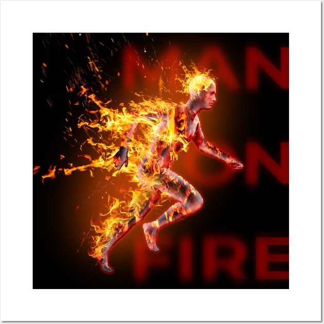 Man On Fire Wall Art by kostjuk